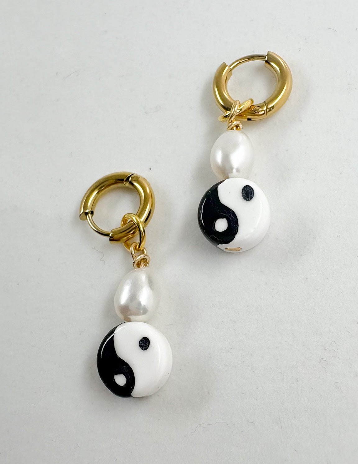 "Yin Yang x Pearl" Earrings