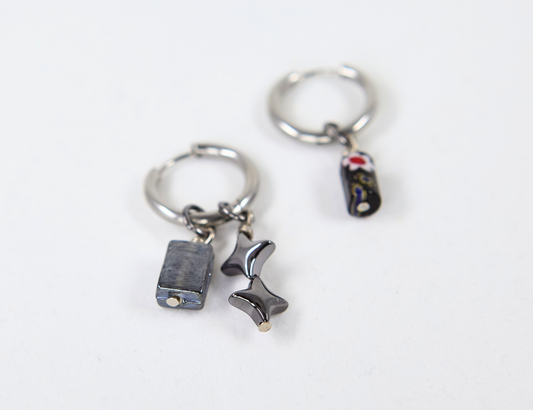 "Gun Metal Gang" Earrings